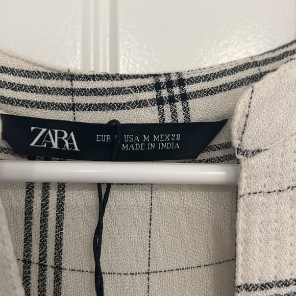 Zara Floral Embroidered Plaid Tunic Dress - Picture 4 of 5